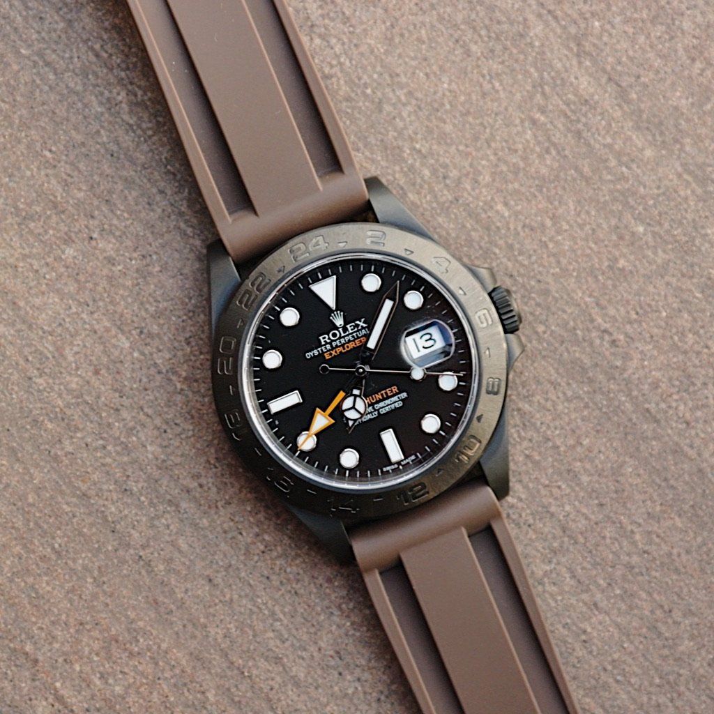 22mm Brown Rubber Strap