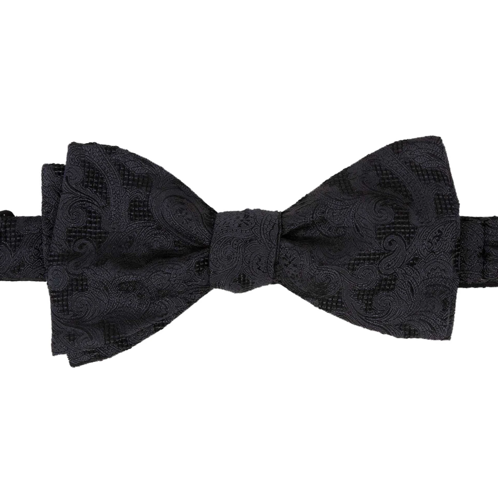 Black Jacquard Pattern Self-Tie Silk Bow Tie