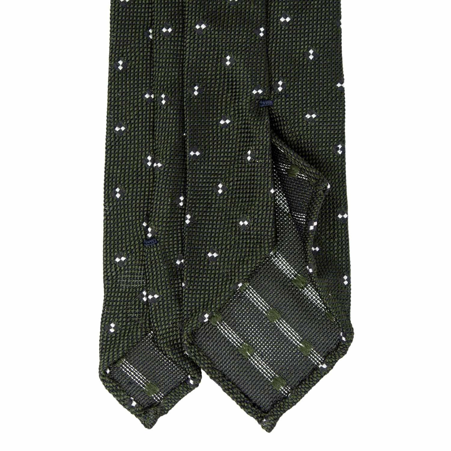 Green with Dots Grenadine Silk Tie