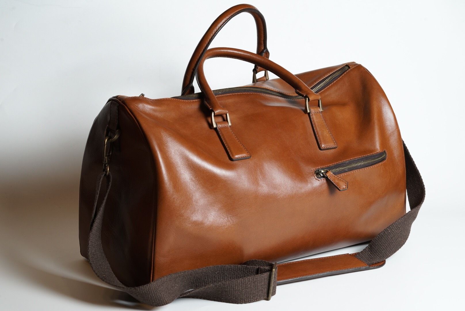 Brown Leather Weekender Duffle Bag – Tom Beckbe