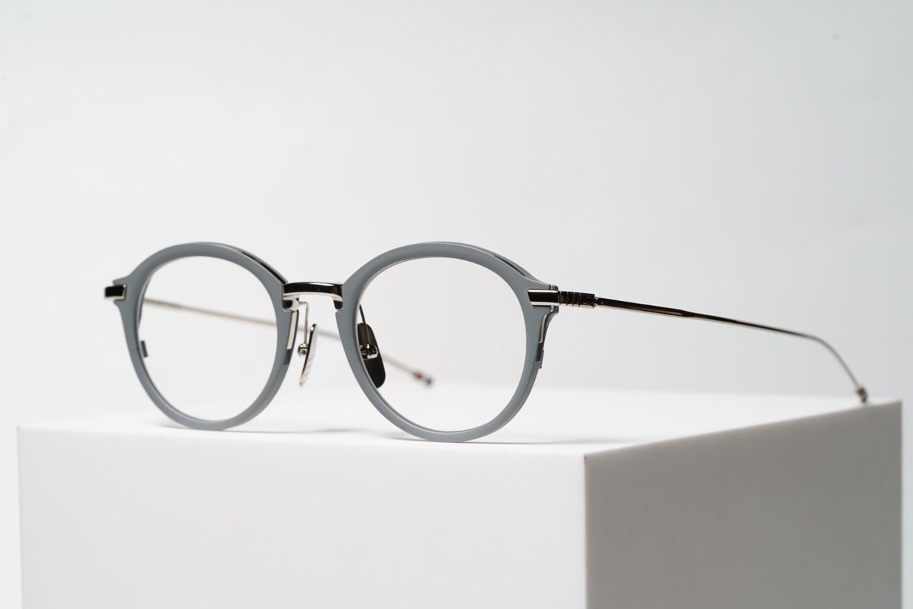 TB110 Gray Oval Eyeglasses