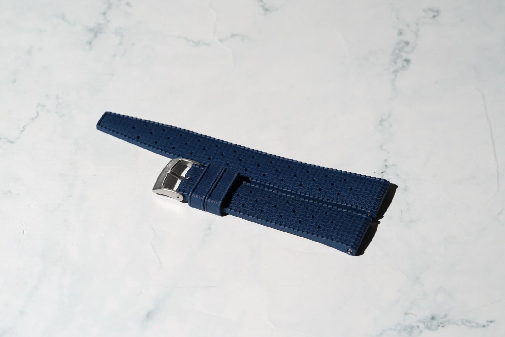 Tropical Style Rubber Watch Strap – Blue