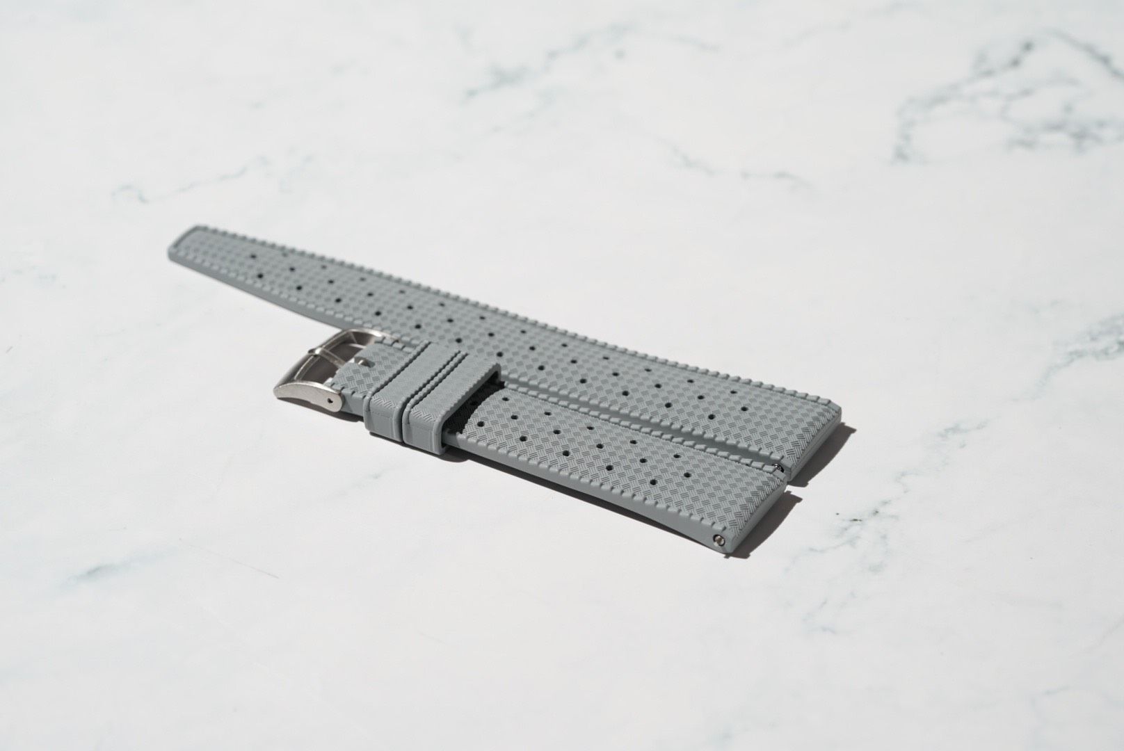 Tropical Style Rubber Watch Strap – Grey