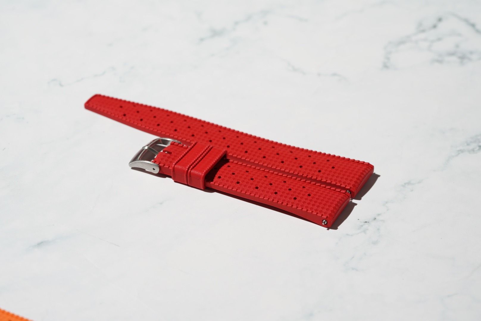 Tropical Style Rubber Watch Strap – Red