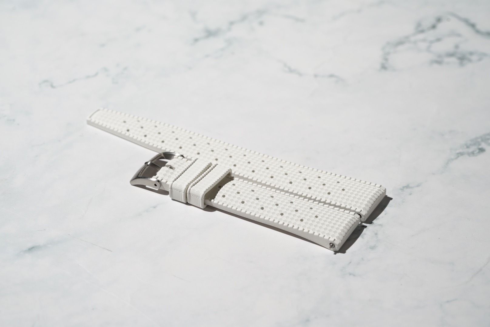 Tropical Style Rubber Watch Strap – White