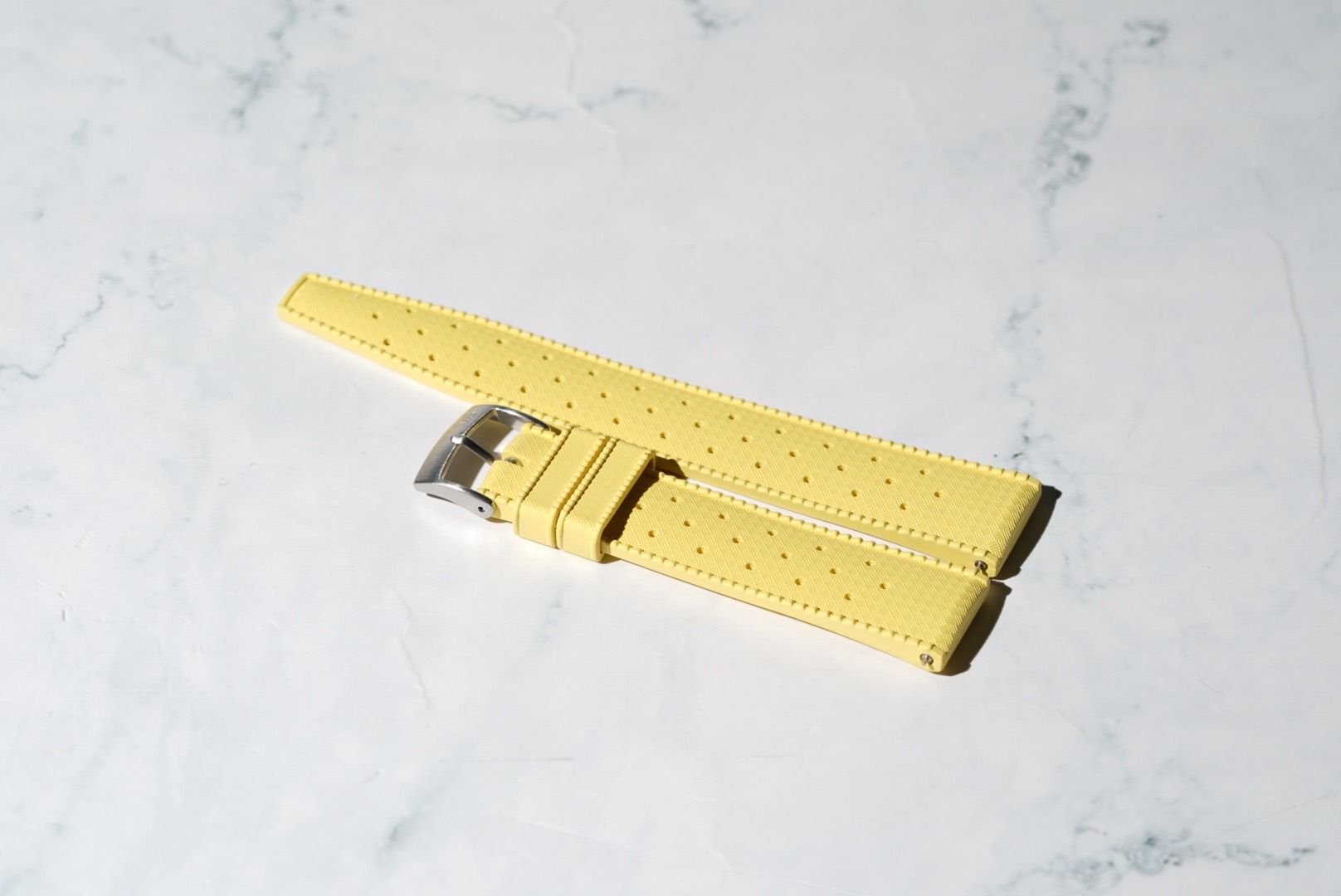 Tropical Style Rubber Watch Strap – Yellow