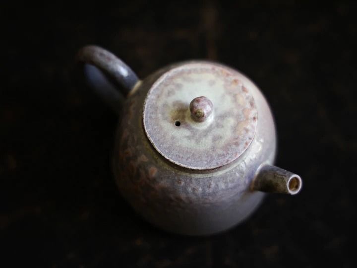 Dusty Purple Woodfired Teapot