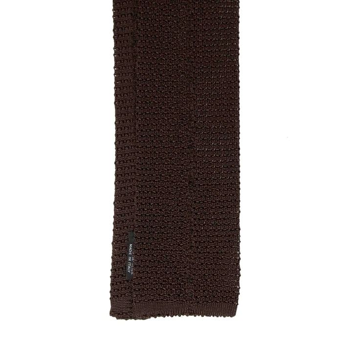 Brown Crochet Knitted Tie