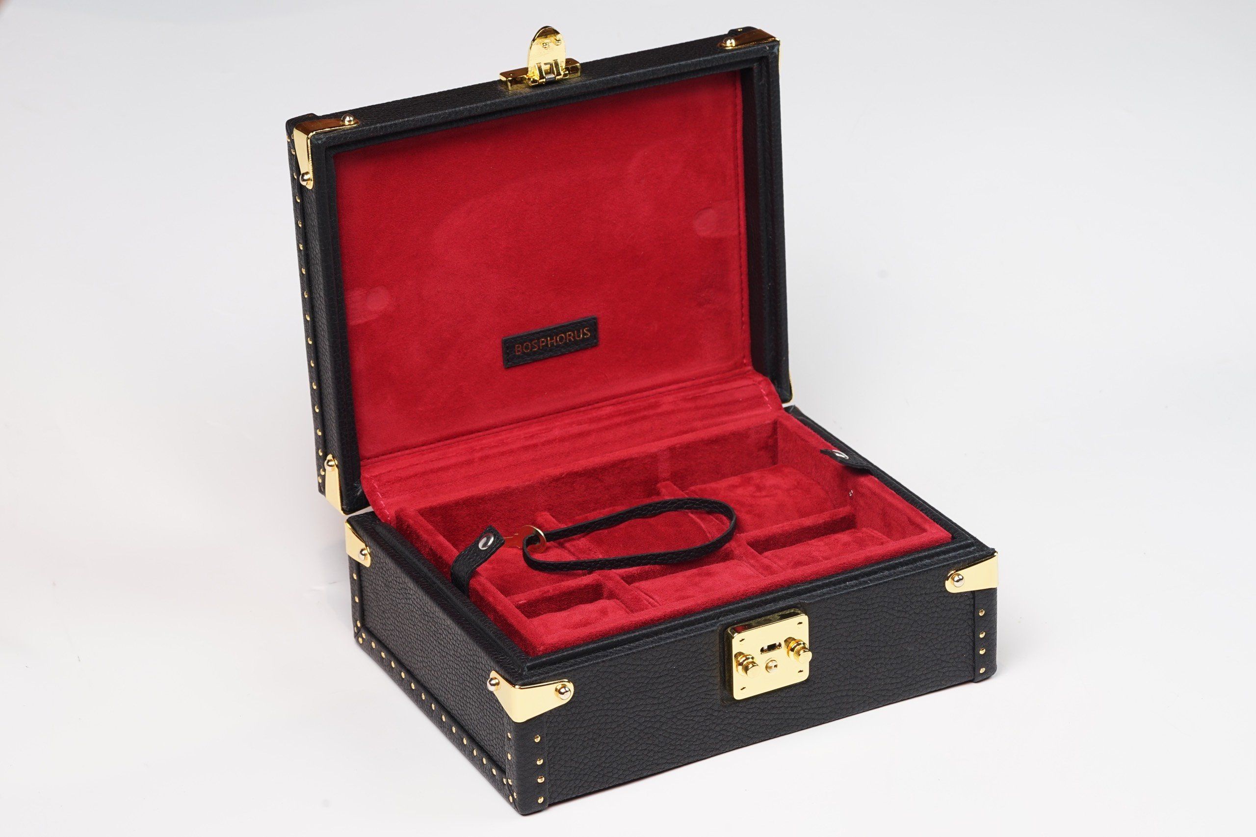PETRA WATCH CASE - TOGO BLACK For 6 Watches