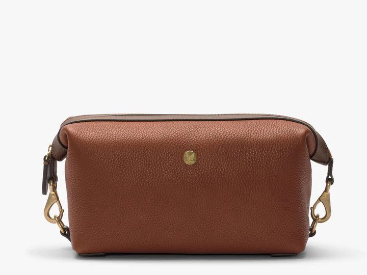 Mismo AT040221 . WASHBAG LEATHER, TABAC/CUOIO