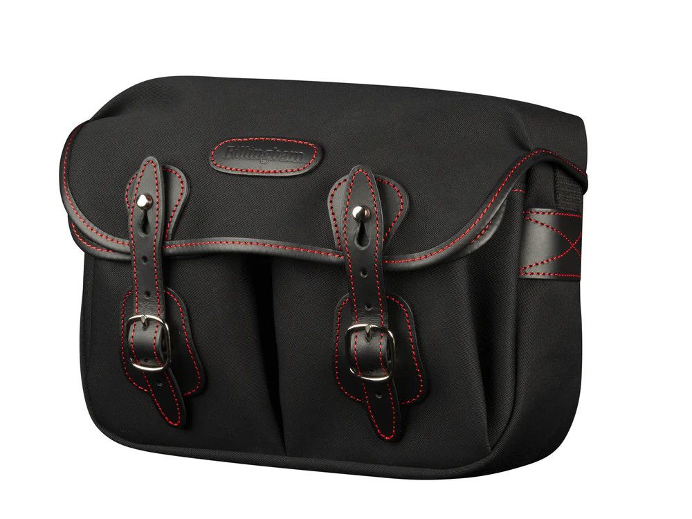 Billingham 50 YEARS HADLEY SMALL - BLACKBLACK WITH RED STITCHING