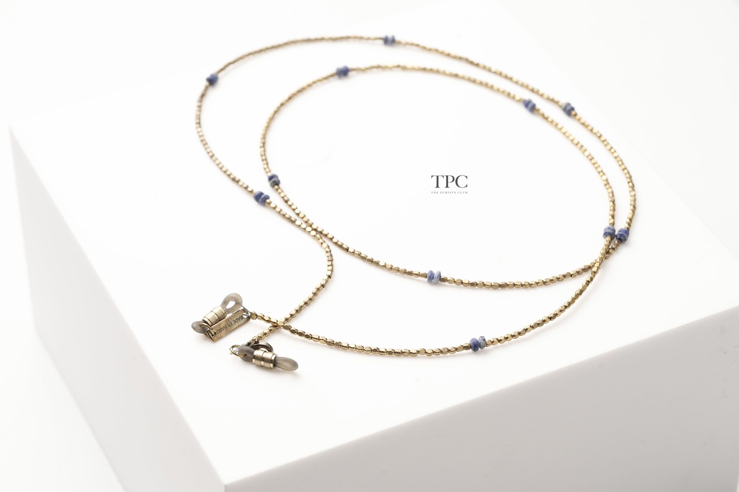 AT0020CU x EYEWEAR CHAIN IN COPPER X LAPIS LAZULI