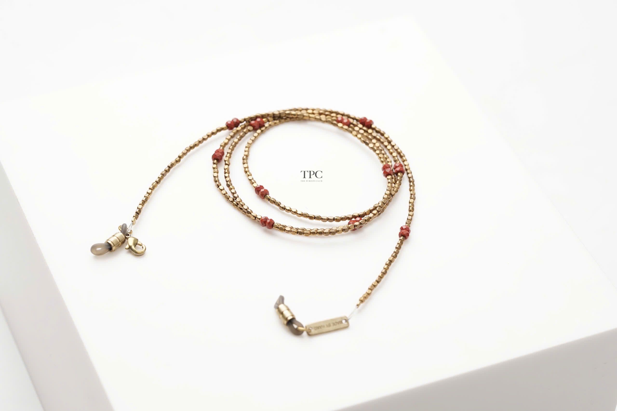 AT020 x EYEWEAR NECKLACE IN COPPER & RED JASPER