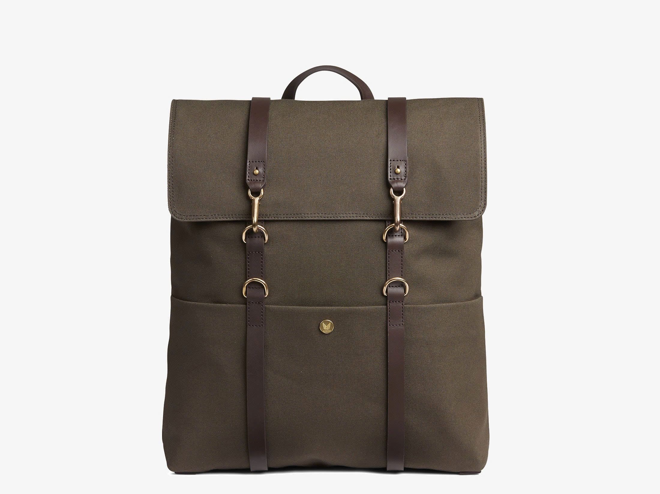 Mismo MS100112. BACKPACK ARMY/ DARK BROWN 