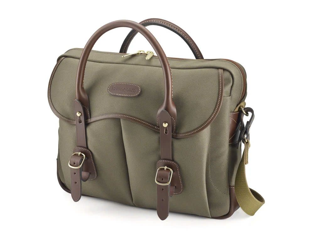 Billingham THOMAS BRIEFCASE - SAGE FIBRENYTECHOCOLATE