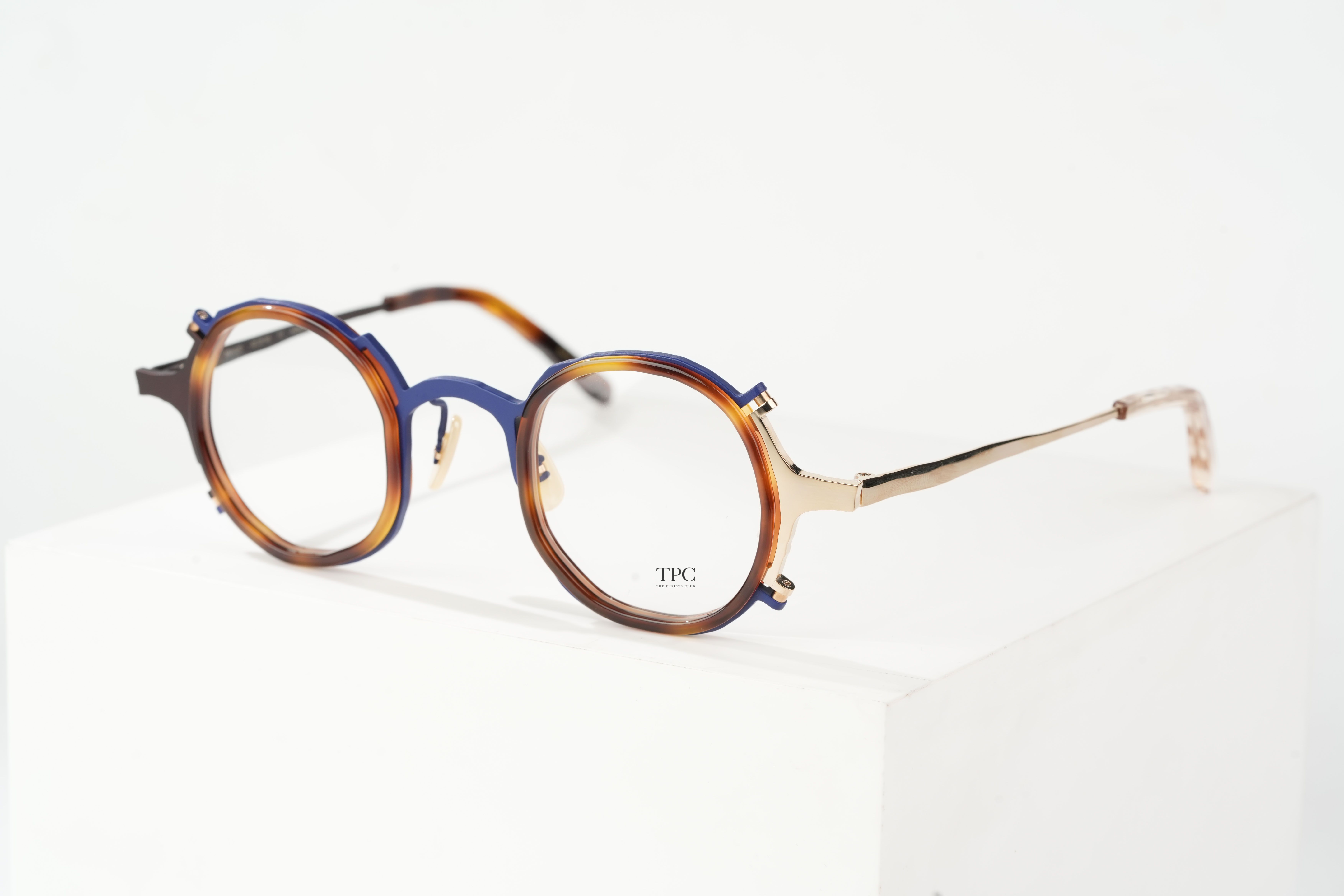 MM-0083 No.4 Havana/Brown-Navy-Gold