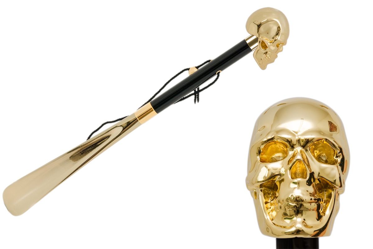 Gold Skull Shoehorn