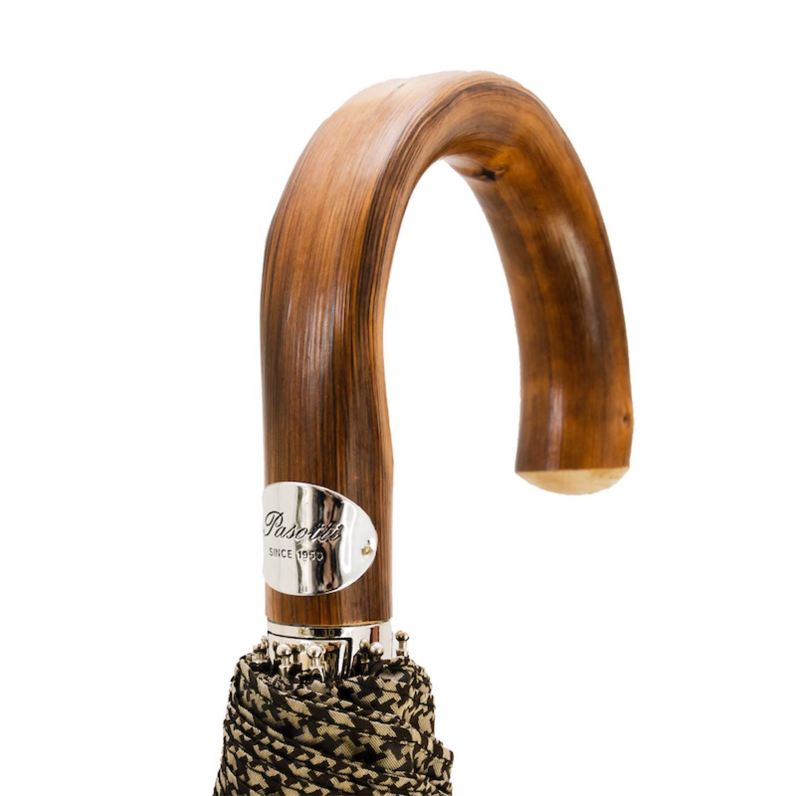 Pied de Poule Mens Folding Umbrella