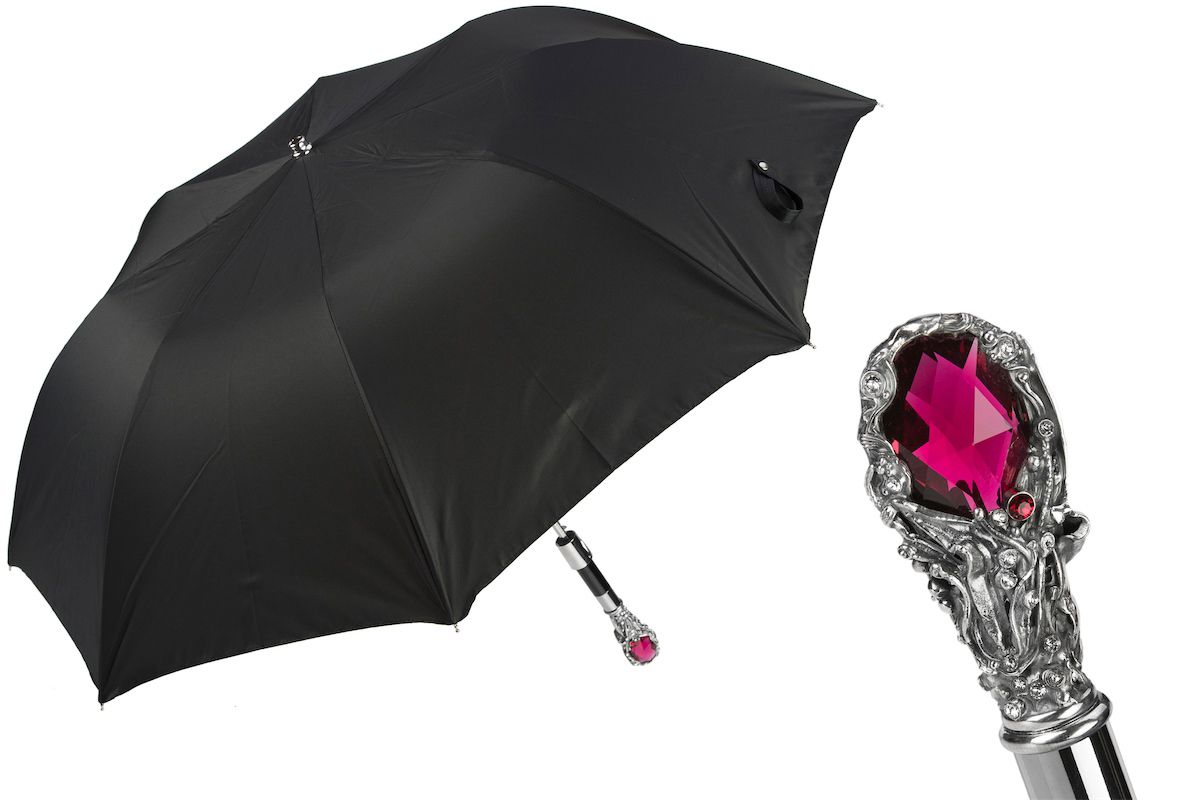 Ruby Luxury Umbrella, Red Gem Handle