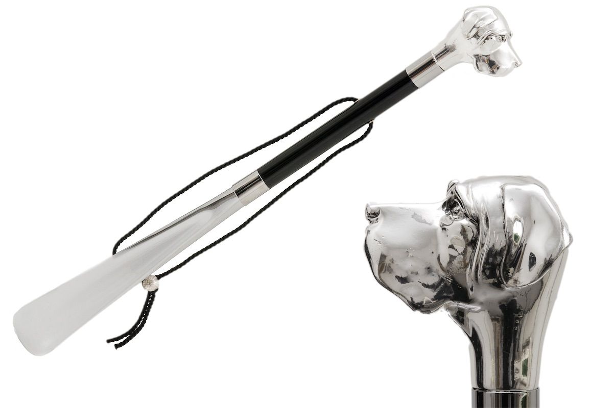 Silver Labrador Shoehorn