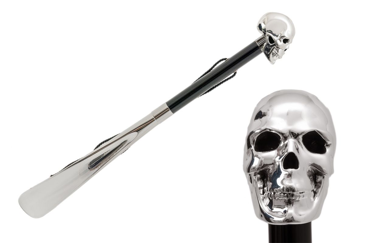 Silver Skull Shoehorn
