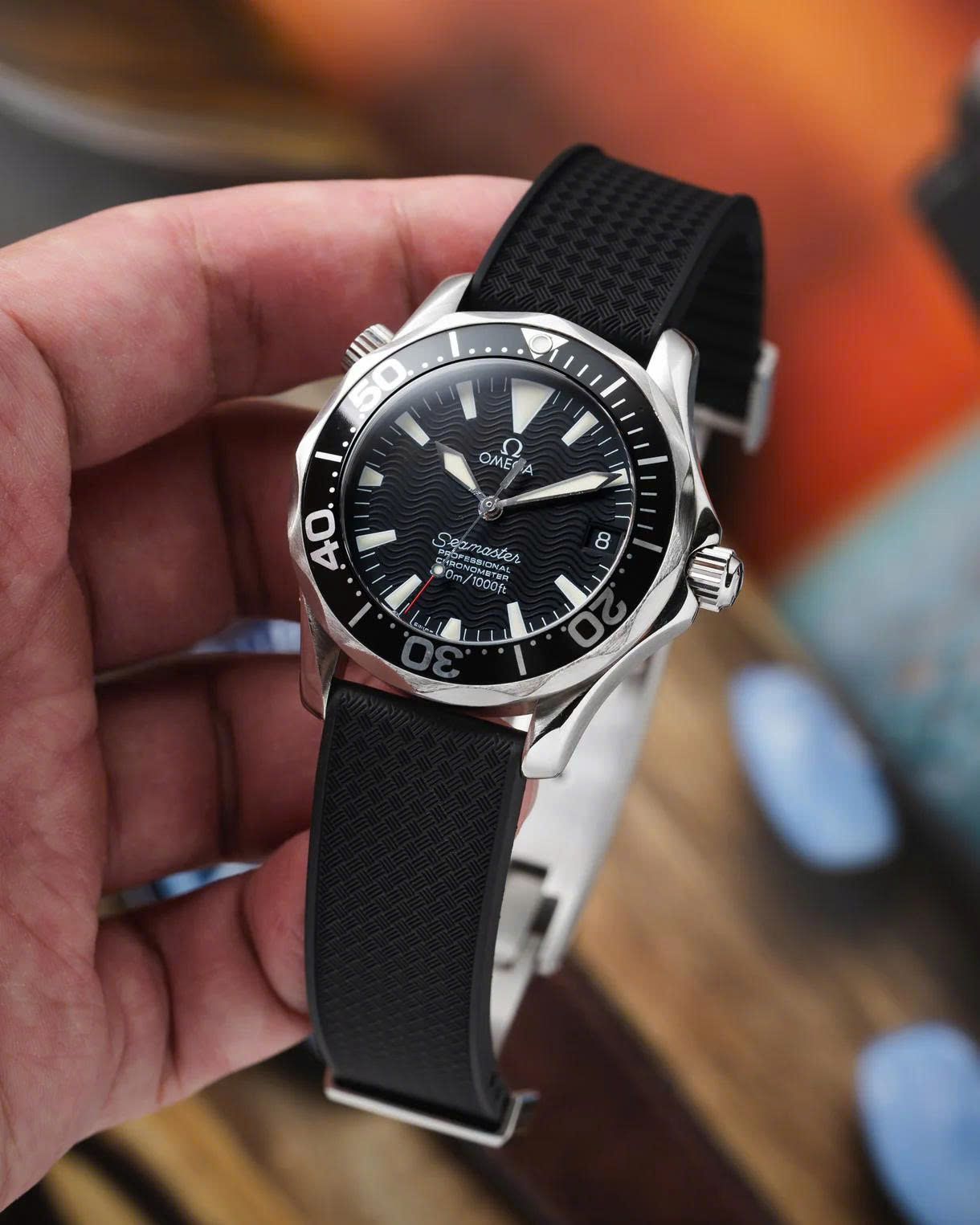 Black Tropical Rubber CTS Strap 18.19.20.21-16 / Silver (Steel )