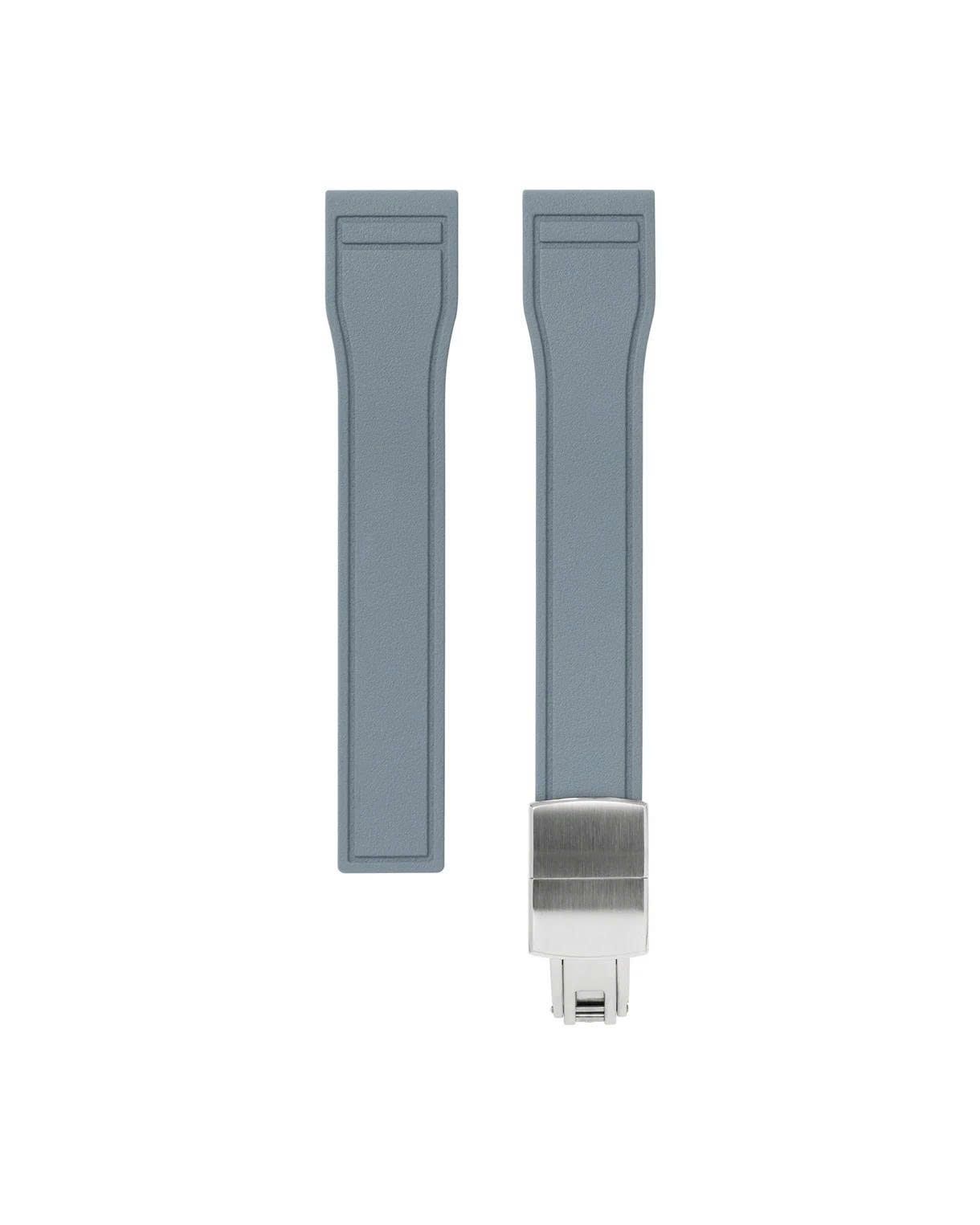 Grey Pilot Rubber CTS Strap 20-16 / Silver (Steel)